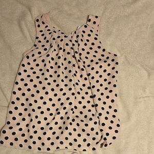 Elle Pink Polka Dot Sleeveless Tank Top